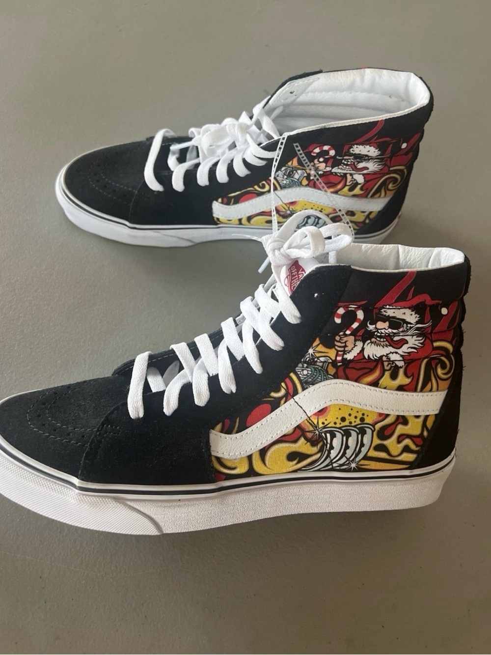 Vans Black White Red Yellow Graphic High-Top Sneakers